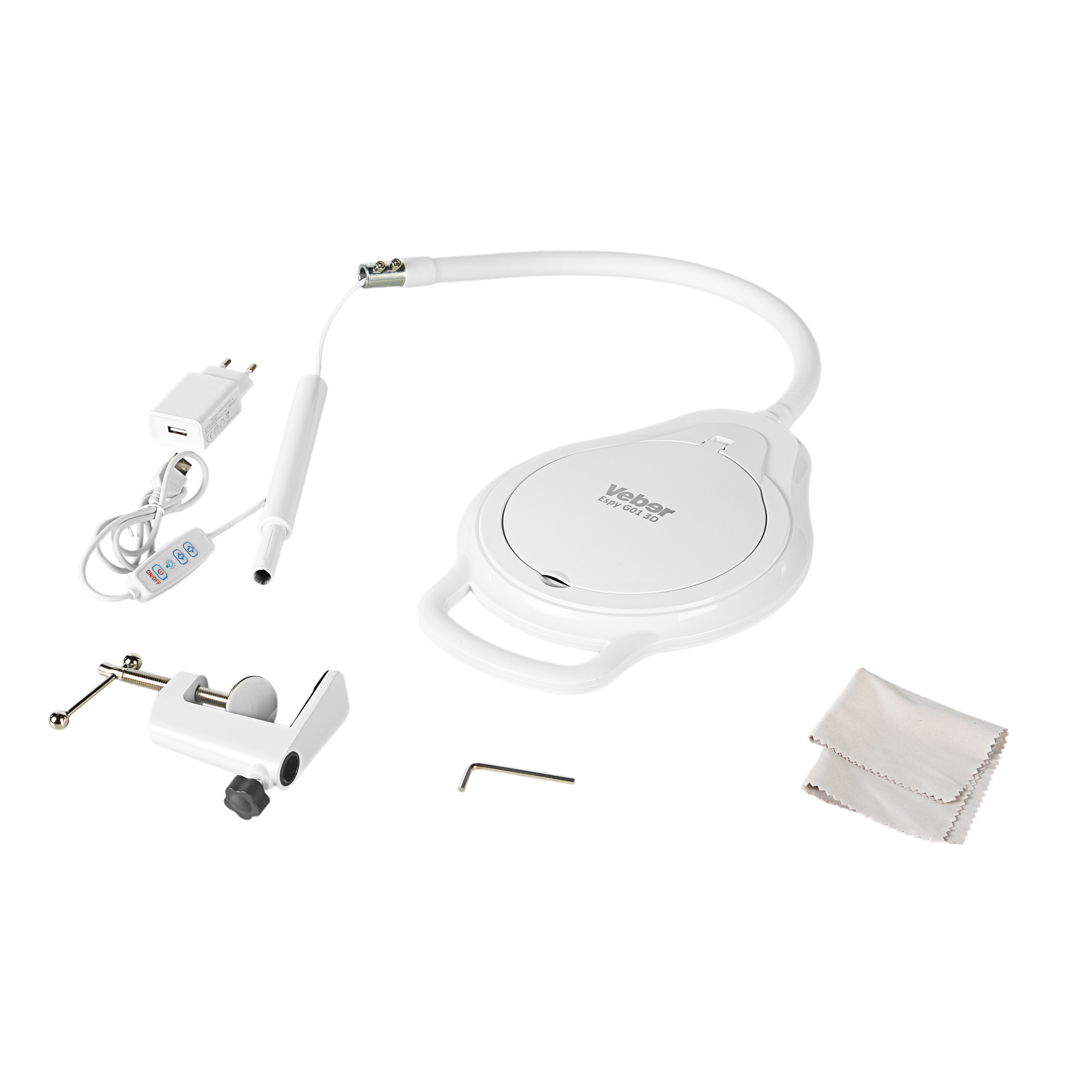 Лупа-лампа Veber Espy G01 3D со струбциной