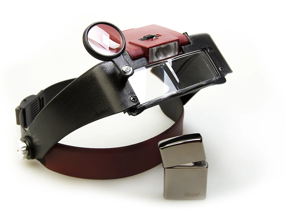 Лупа MG81007-A (налобная с подсветкой)