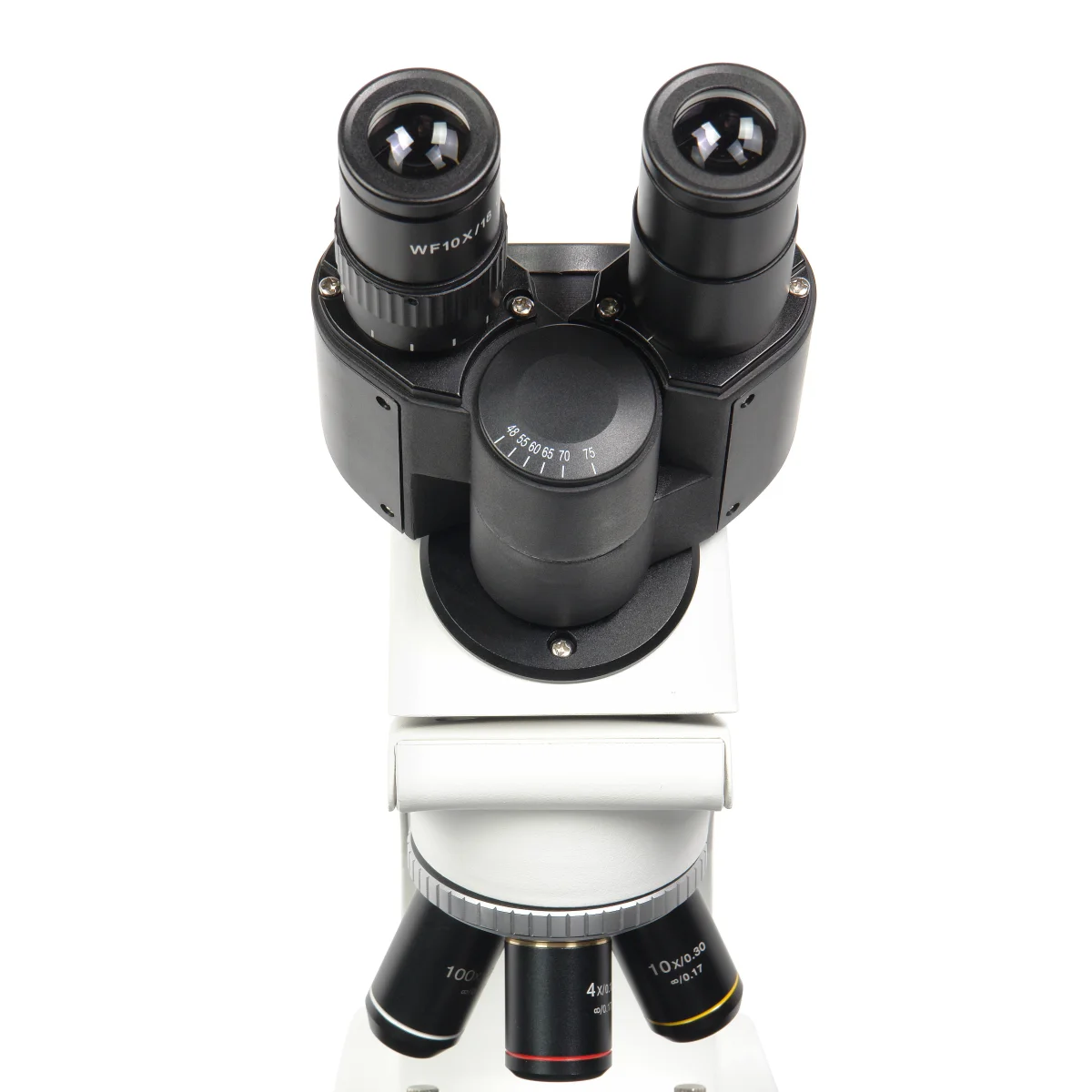 Бинокулярная визуальная насадка с регулировкой межзрачкового расстояния.